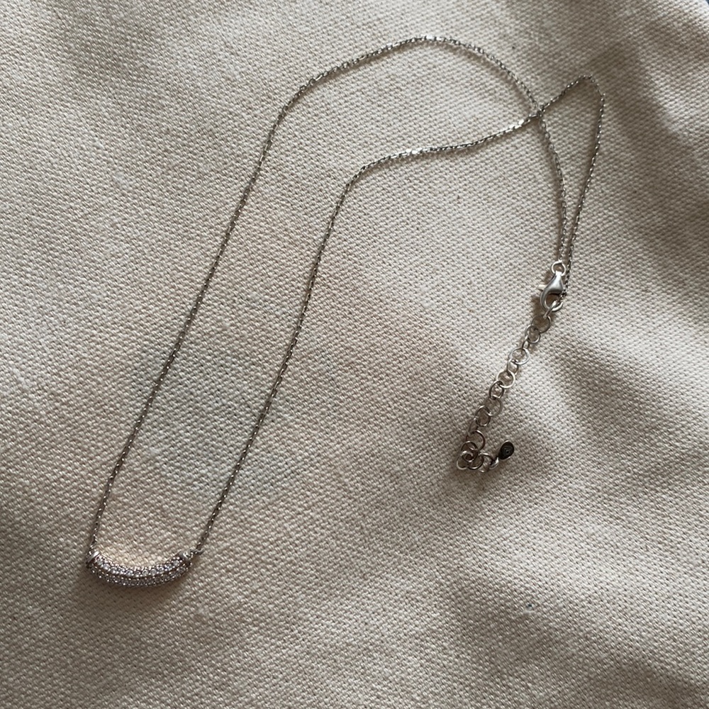 Silpada CZ bar necklace
